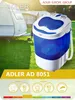JUNG ADLER AD8051 Mini Waschmaschine mit Schleuder blau, Produktbild-Vorschau 5