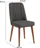 A single chair on a white background with dimensions indicated. Produktbild-Vorschau
