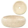 vidaXL Lavabo 40x12 cm in marmo crema Anteprima dell’immagine prodotto 8