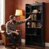 Bücherregal Standregal 6 Fach, 24 x 80 x 170 cm, Schwarz | Produktbild-Vorschau 1