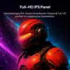 A futuristic, red armored character with glowing orange eyes against a dark, starry background with purple and blue light streaks. Produktbild-Vorschau