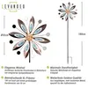 Windrad Gartenstecker Metall H180cm Blume Antik Spiegel Produktbild-Vorschau 2
