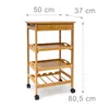 Chariot de cuisine Relaxdays James, H x l x P : 80,5 x 50 x Voir les images du produit 4