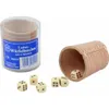 Leder-Würfelbecher nat. 5 cm+6 Würfel, 1Set Produktbild-Vorschau 3