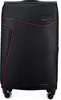 A black and red suitcase is shown against a white background. Produktbild-Vorschau