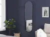 Wandspiegel oval - Metall - 40 x 140 cm - Schwarz - ONIKAL Produktbild-Vorschau 2