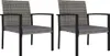 vidaXL Garten-Essstühle 2 Stk. Poly Rattan Grau Produktbild-Vorschau 5