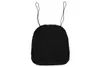 A black seat cushion with two strings attached to the top. Náhľad obrázku produktu