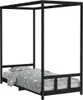 Kinderbett Schwarz 90x200 cm Massivholz Kiefer Produktbild-Vorschau 2