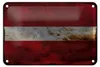 Blechschild Flagge Lettland 18x12cm Flag of Latvia Rost Produktbild-Vorschau 1