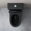 doporro WC à Poser Céramique Noir Mat Toilette avec Voir les images du produit 5