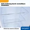 Interior view of a refrigerator with adjustable glass shelves. Produktbild-Vorschau