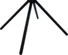 The base of a black chair with four legs. Voir les images du produit