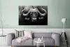 MuchoWow® Poster Tiere - Büffel - Schwarz - Weiß - Porträt Produktbild-Vorschau 5