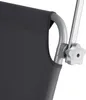 A close-up view of a dark gray fabric attached to a gray metal frame with a silver star-shaped knob. Náhled obrázku produktu