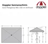Doppler Balkonschirm Rechteckschirm 180 x 120 cm Anthrazit Produktbild-Vorschau 3