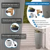 4rain VASO 2en1 DECOR depósito de agua de lluvia 220 L gris Vista previa de la imagen del producto 4