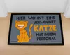 Fußmatte mit Spruch verwöhnte Katze lustig Tiermotiv Produktbild-Vorschau 2