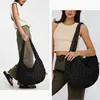 Große gesteppte Crossbody-Tasche aus Baumwolle für Damen Produktbild-Vorschau 2
