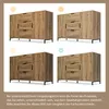 Komoda Sweiko z 2 drzwiczkami i 3 szufladami, 120 x 40 x 76 Podgląd zdjęcia produktu 11