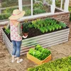 UISEBRT Bac à plantes surélevé en métal 120x60x58cm - 435L Voir les images du produit 8