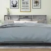vidaXL Tête de lit avec étagères Gris Sonoma 220x19x103,5 Voir les images du produit 5