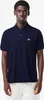 A man wearing a navy blue Lacoste polo shirt. Produktbild-Vorschau