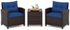 COSTWAY Gartenmöbel Set Polyrattan, 3-tlg. Balkonmöbel Set Produktbild-Vorschau 1
