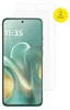 Two screen protectors are shown laid over a smartphone screen. Produktbild-Vorschau