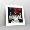 Poster - Poster ohne Rahmen - Mädchen Rot Hut - 30x30 cm - Produktbild-Vorschau 7