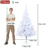 LZQ Umělý vánoční stromek 210 cm Bílý vánoční stromek, Náhled obrázku produktu 2