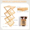 Schuhregal, Faltbares Schuhregal Aus Bambus, Freistehendes Produktbild-Vorschau 2