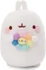 A white plush toy with a rainbow flower held in its paws, set against a white background. Náhled obrázku produktu