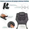 Fauteuil rembourré COSTWAY, fauteuil relax avec accoudoirs Voir les images du produit 6