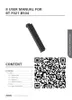 A user manual page with a diagram of a battery and a QR code. Produktbild-Vorschau
