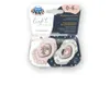 A product package containing two baby pacifiers. Produktbild-Vorschau