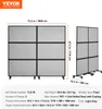 Diagrams and specifications for a VEVOR room divider. Anteprima dell’immagine prodotto