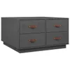 The Living Store Couchtisch Grau 80x80x45 cm Massivholz Produktbild-Vorschau 2