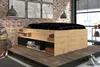 Lit adulte avec caisson de levage - Chêne et noir 166 x 67 Voir les images du produit 2