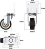 32 mm Möbelrollen mit Dicker L-Montageplatte Produktbild-Vorschau 2