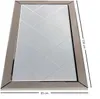 A rectangular mirror with a diamond-patterned glass surface and a metallic frame, shown against a white background. Dimensions are indicated by measurement lines. Produktbild-Vorschau