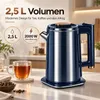 Wasserkocher, elektrischer Edelstahl Wasserkocher 2,5 L, Produktbild-Vorschau 2