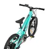 A teal electric bicycle is shown from a high angle on a white background. Produktbild-Vorschau