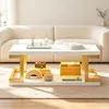 Table basse Merax avec éclairage LED, table de salon en MDF Voir les images du produit 3