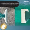 A split image showing a vacuum cleaner attachment on a textured surface on the left and a green textured surface on the right with a vacuum cleaner attachment. Produktbild-Vorschau