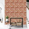 jefety 3D Wandpaneele selbstklebend Rot Ziegel Optik Produktbild-Vorschau 6