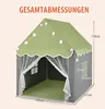 A diagram showing the dimensions of a children's play tent. Náhled obrázku produktu