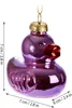 BRUBAKER Quietscheente Pink-Lila Weihnachtskugel aus Glas - Produktbild-Vorschau 5