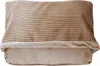 A close-up view of a beige and brown corduroy dog bed. Produktbild-Vorschau