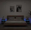 vidaXL Nachttische mit LED-Leuchten 2 Stk. Grau Sonoma Produktbild-Vorschau 1